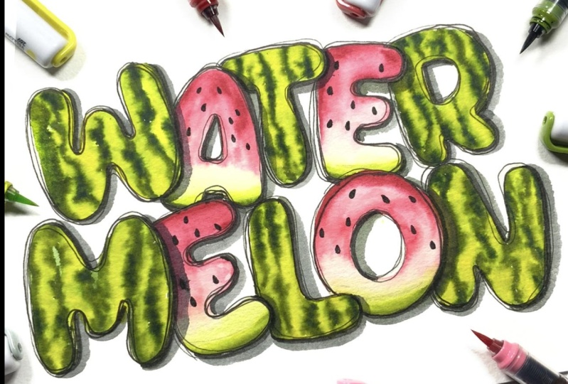 Fruit Lettering