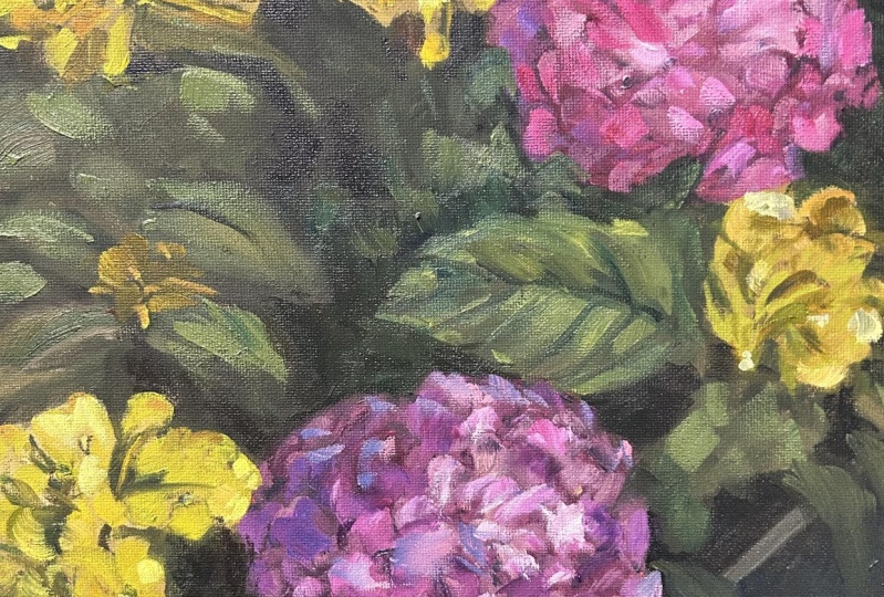 Hydrangea in a bowl