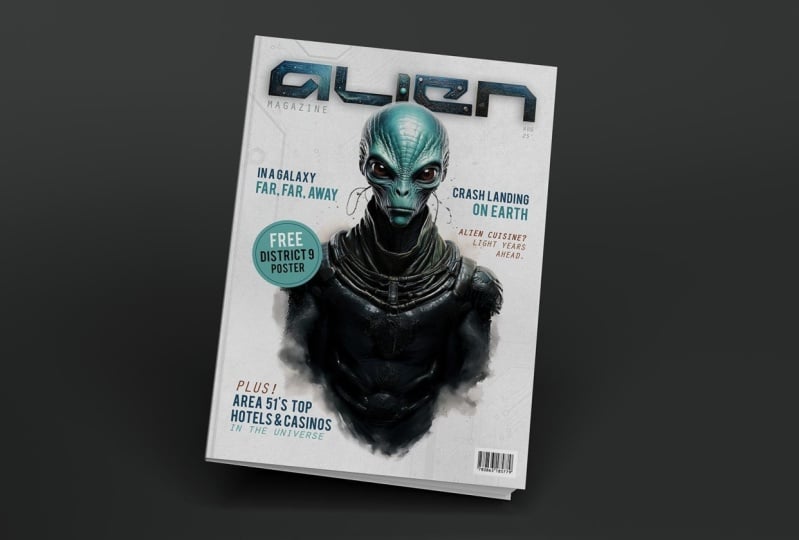 Alien Magazine Mockup
