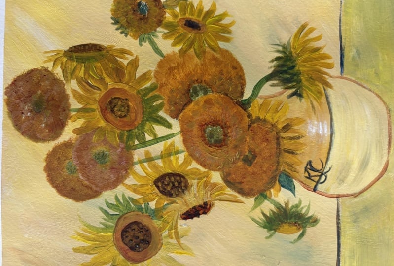 Sunflowers (+Chrysanthemims? ) - Acrylic
