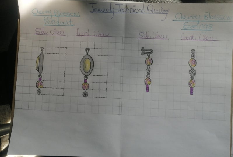 Jewelry Technical Drawing