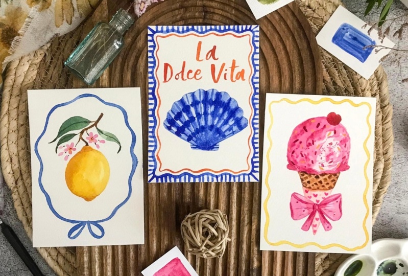 Sweet Summer Watercolors: Paint Delightful Postcards