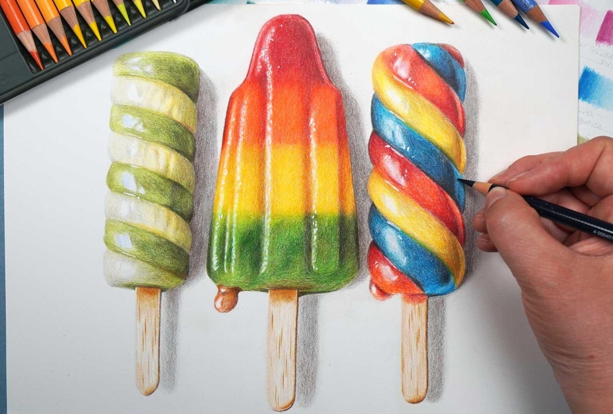 Comment mélanger les crayons de couleur : dessins réalistes pour débutants  | Gemma Chambers | Skillshare, image size:1242x839