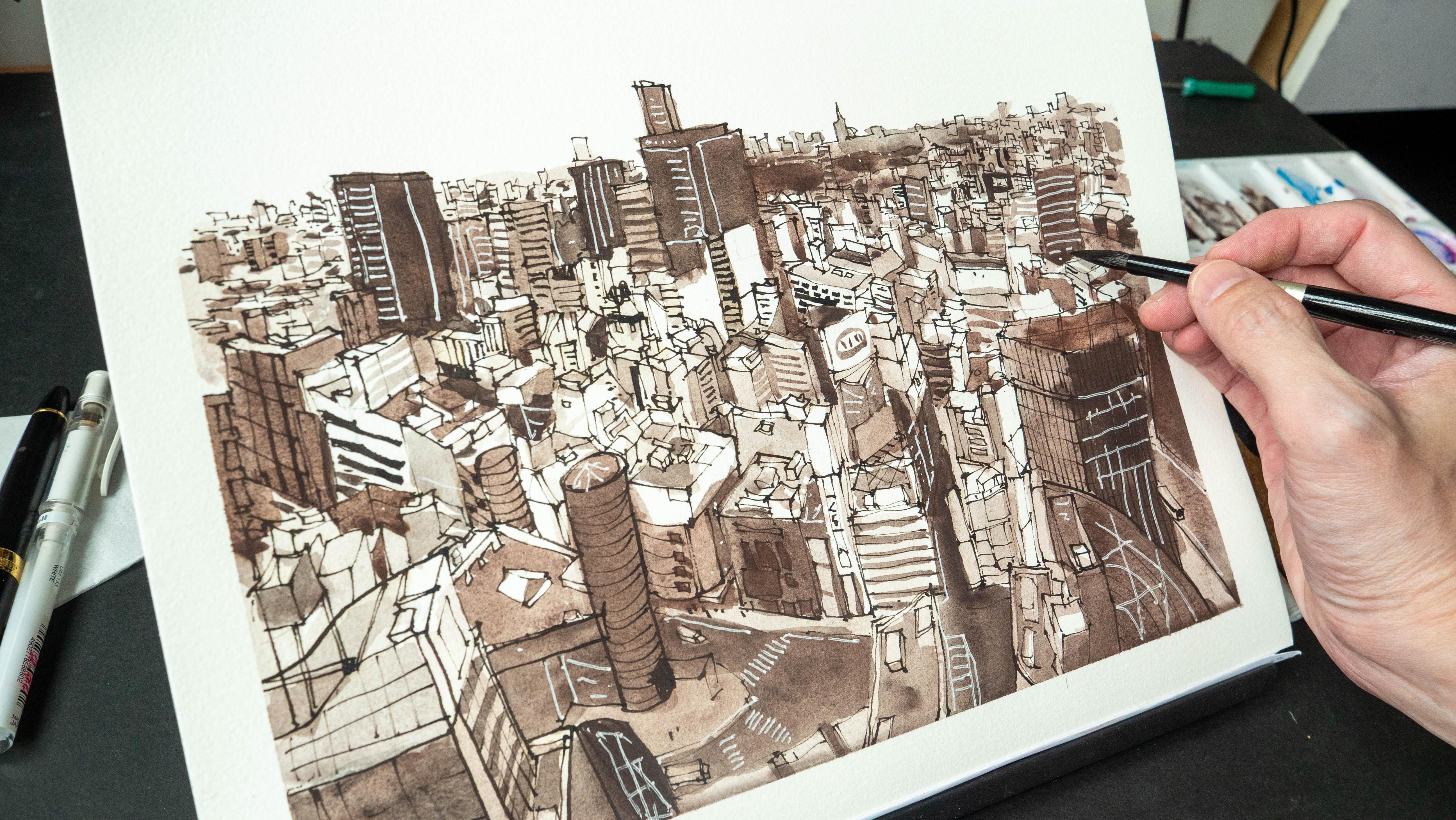 Tokyo cityscape - student project