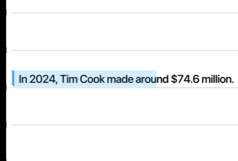 How Much Does Tim Cook Make Per Second?