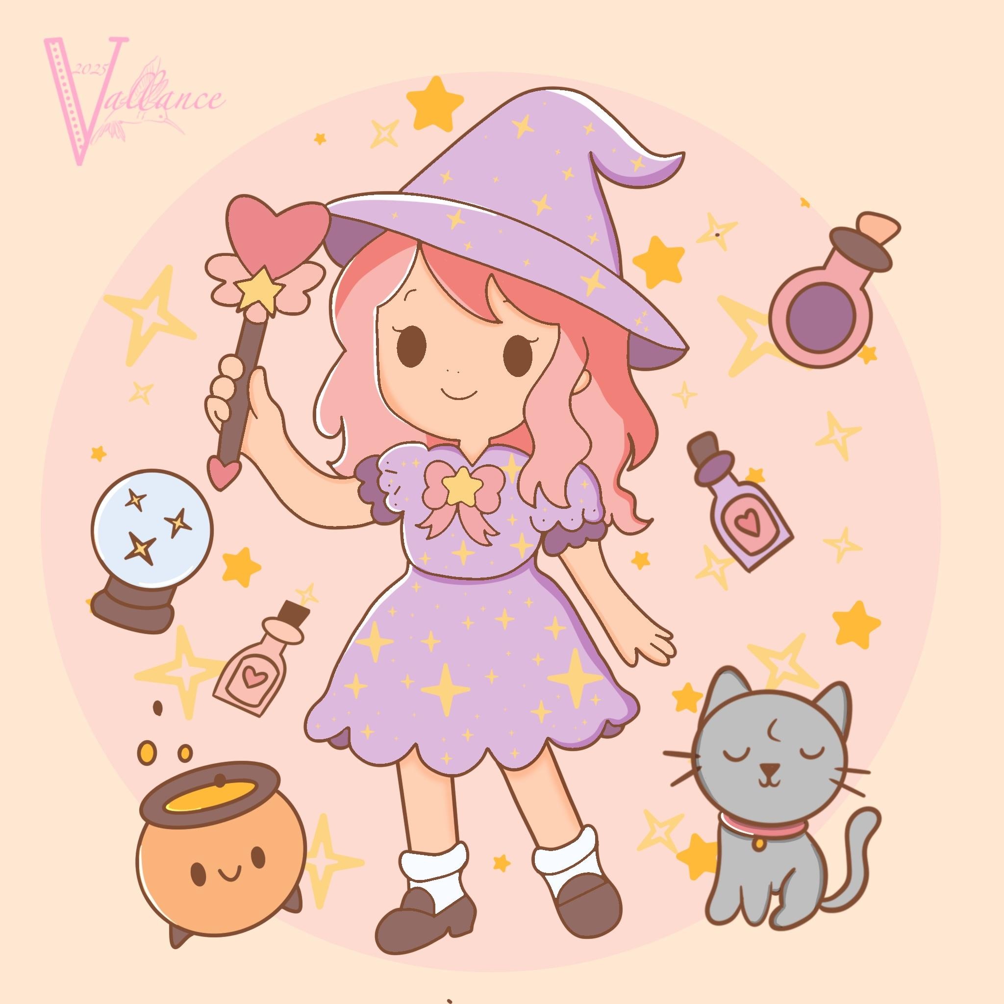 Pastel witch - student project