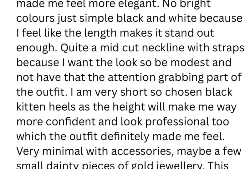 Dressing up for an event