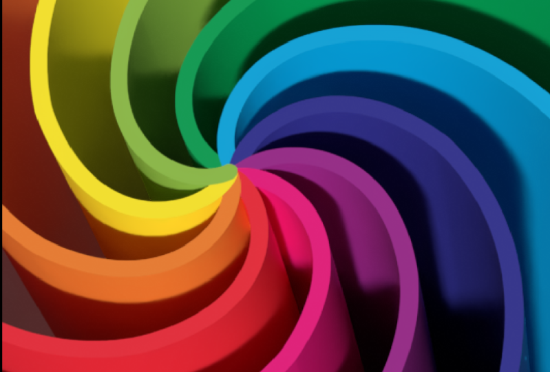 Rainbow spiral 3d