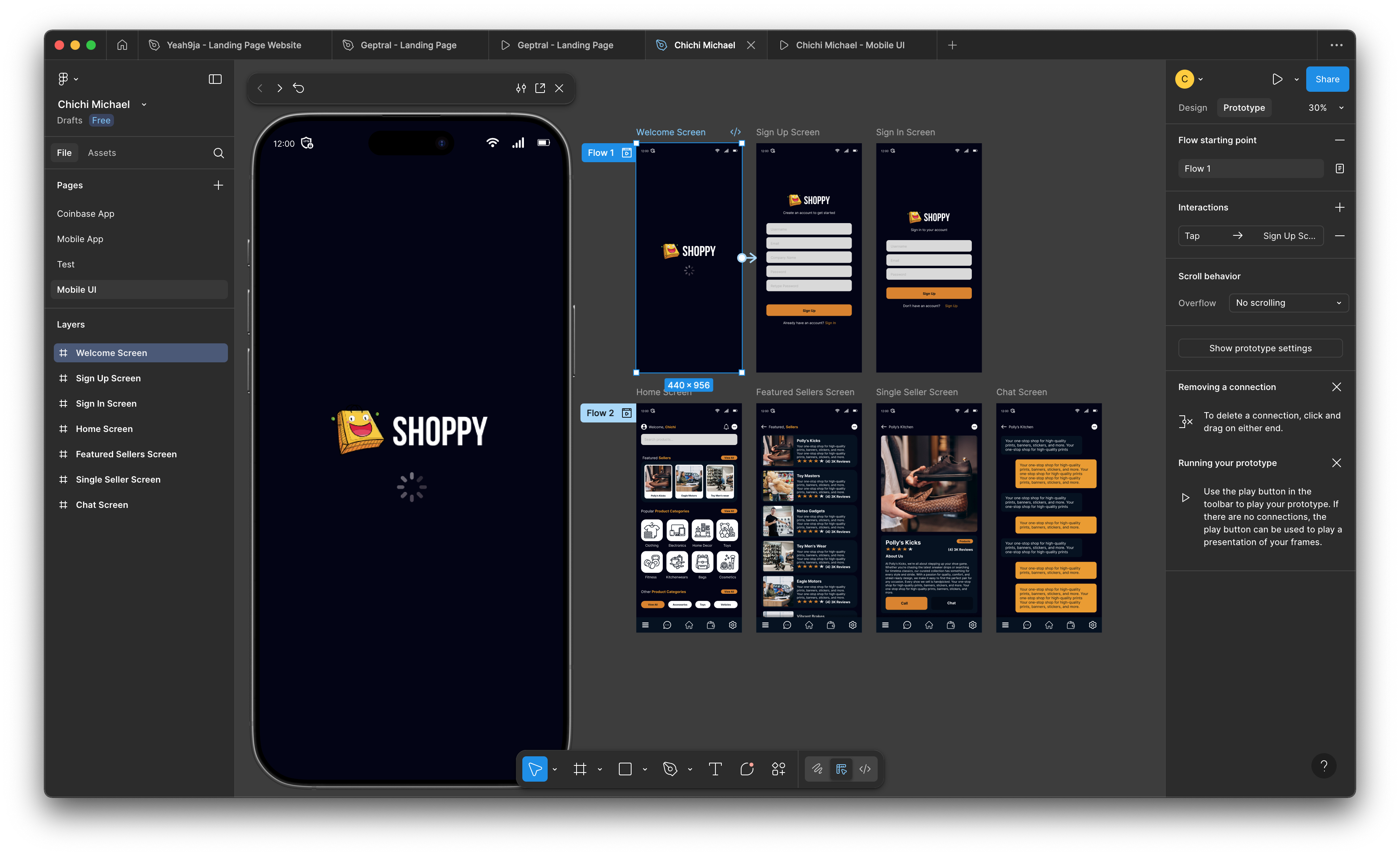 Mobile UI App - student project