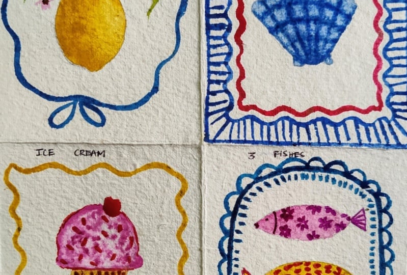 Sweet summer watercolor with Garima