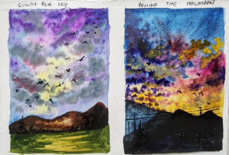 Pastel landscape with Umashree