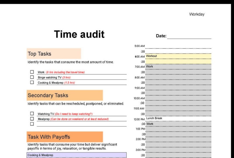 Time Audit Workday