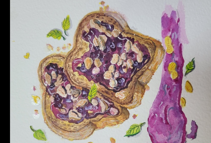 Jam on toast with almonds?