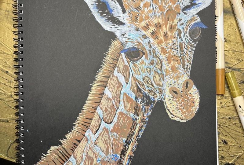 Acrylic Marker Giraffe