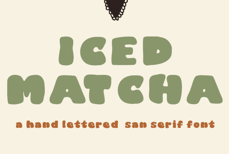 Iced matcha Font