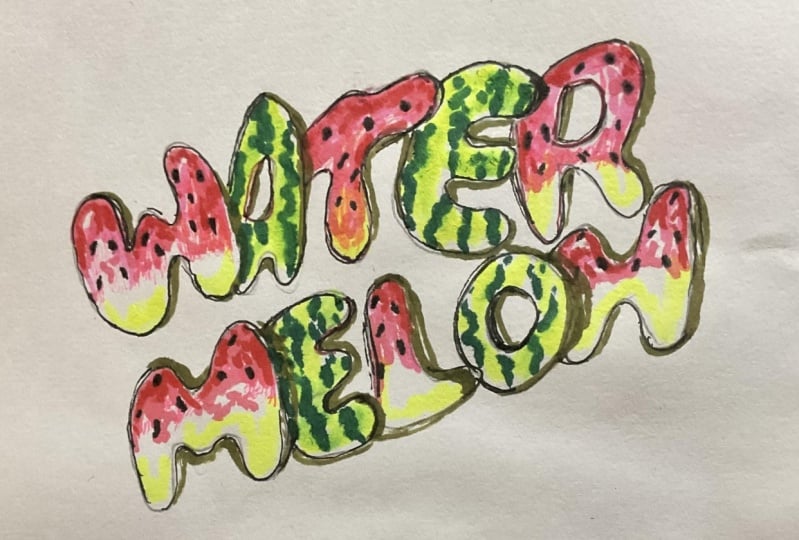 Design Fruit Inspired-Letters With Pen Brush