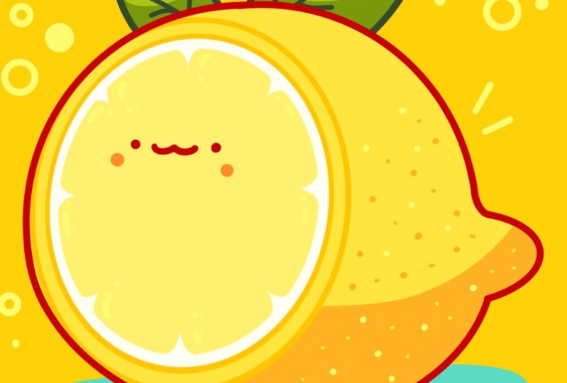 Kawaii Lemon Character Illustration