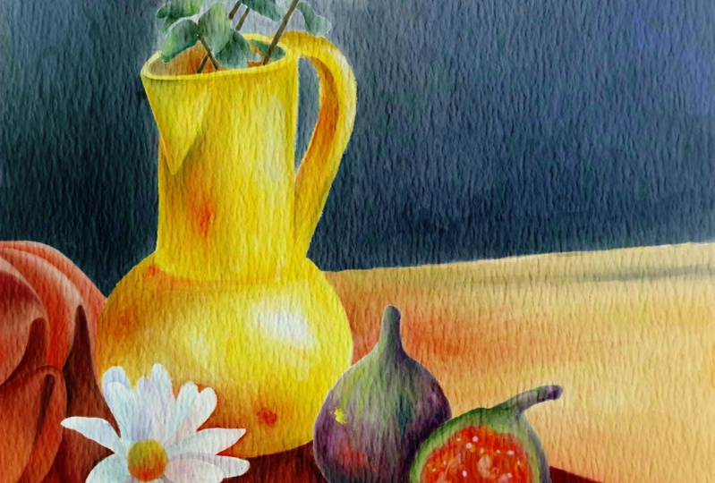 Oil color liked Watercolor  still alive