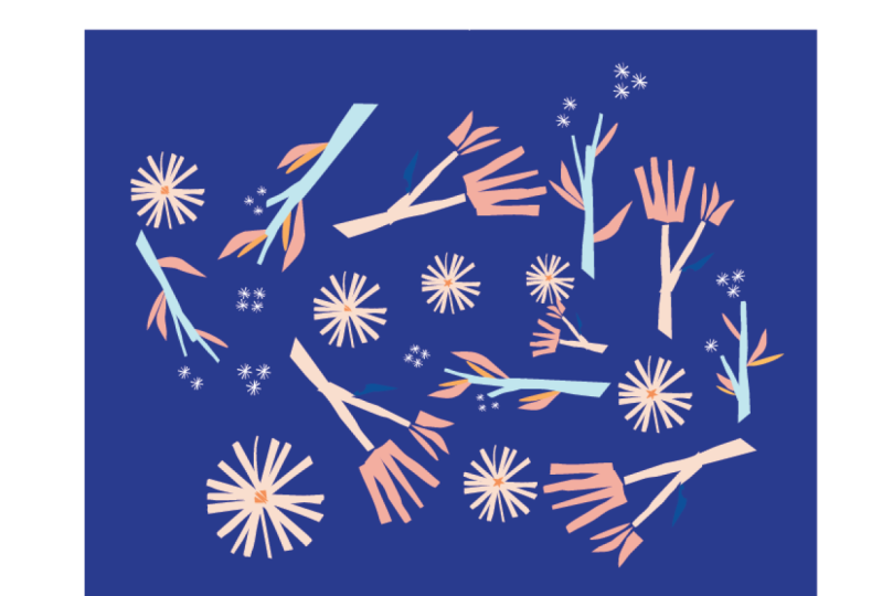 Paper Cut Out Floral Pattern