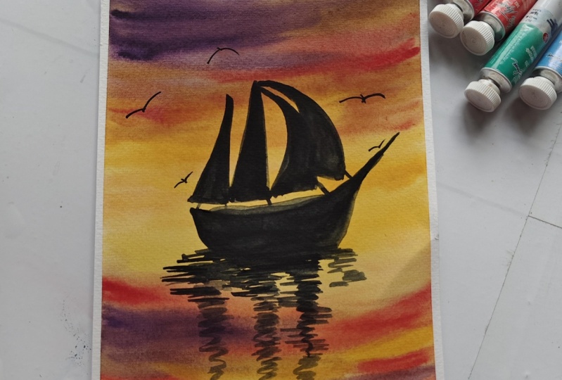 Boat reflection