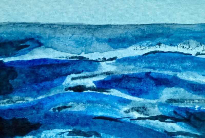 Watercolor waves