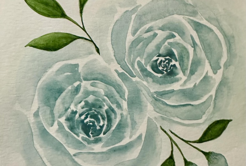 Two vintage roses