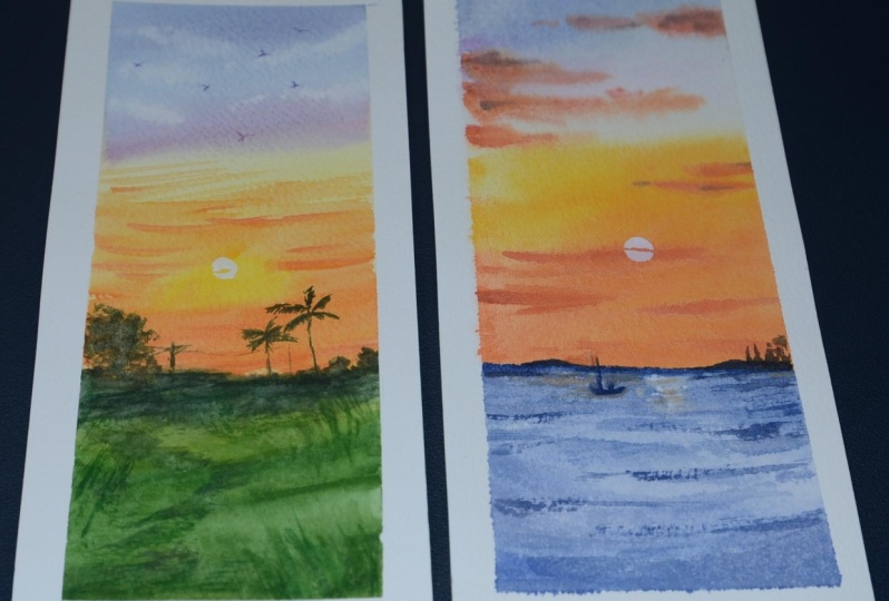 7 Days of Watercolour Sunsets: A class with Bianca Luztre Art