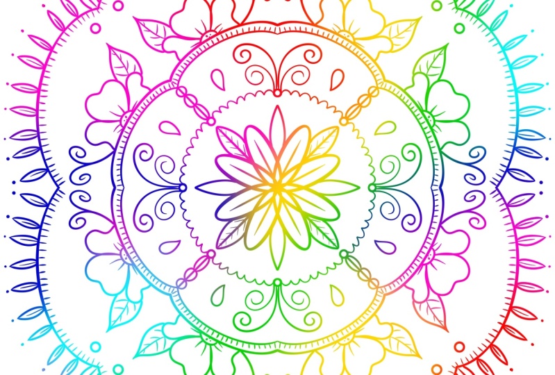 Scratch Art Inspired Mandala