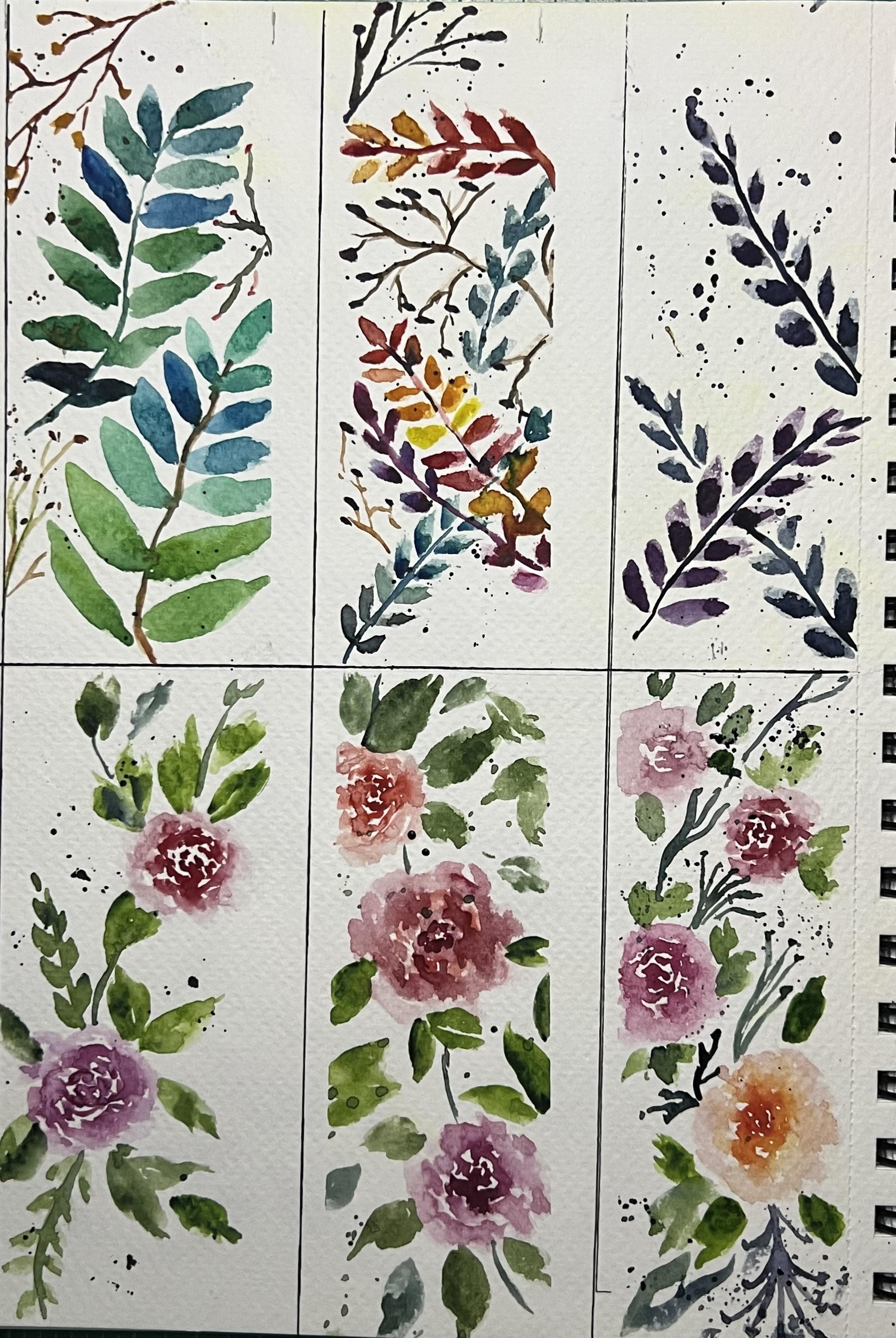 Floral bookmarks