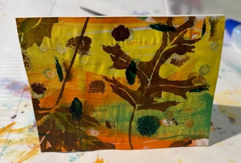Autumn Gelli Plate Card