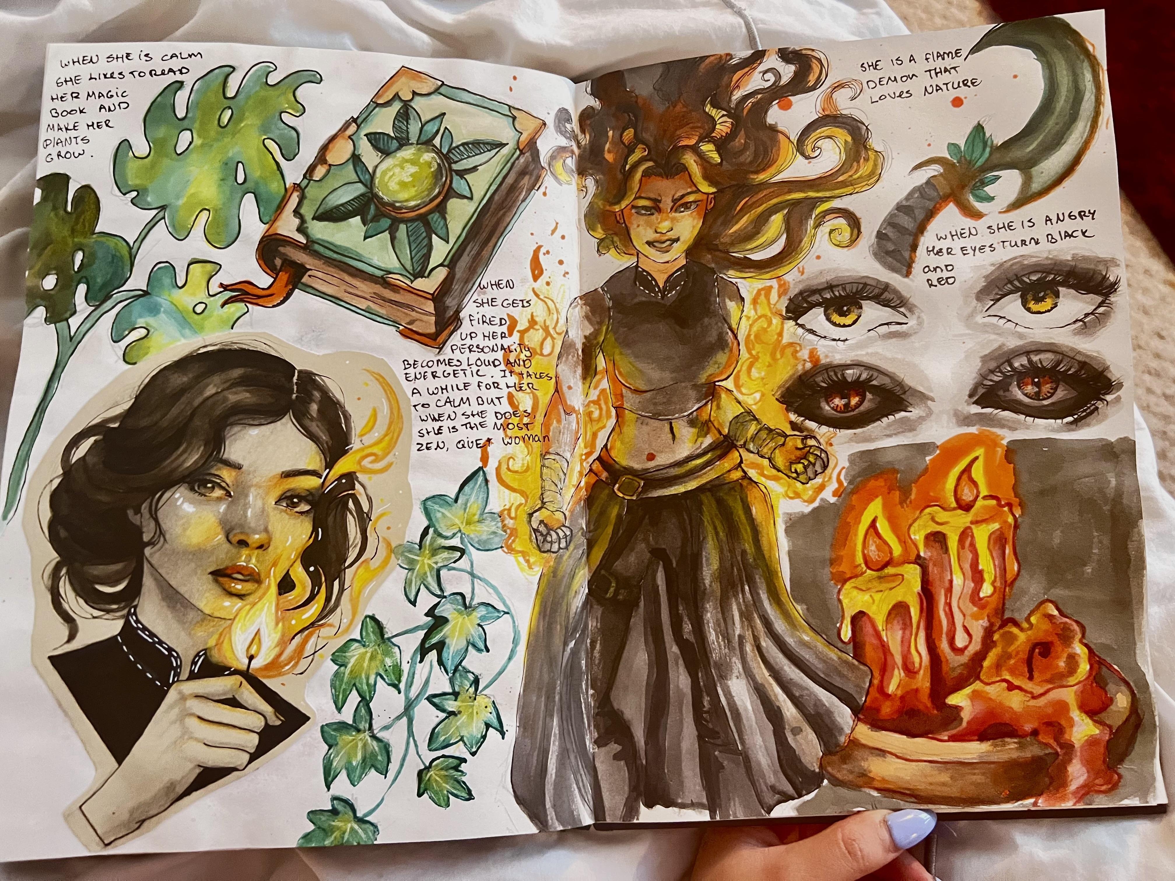 Sketchbook spread inspired by you! - student project