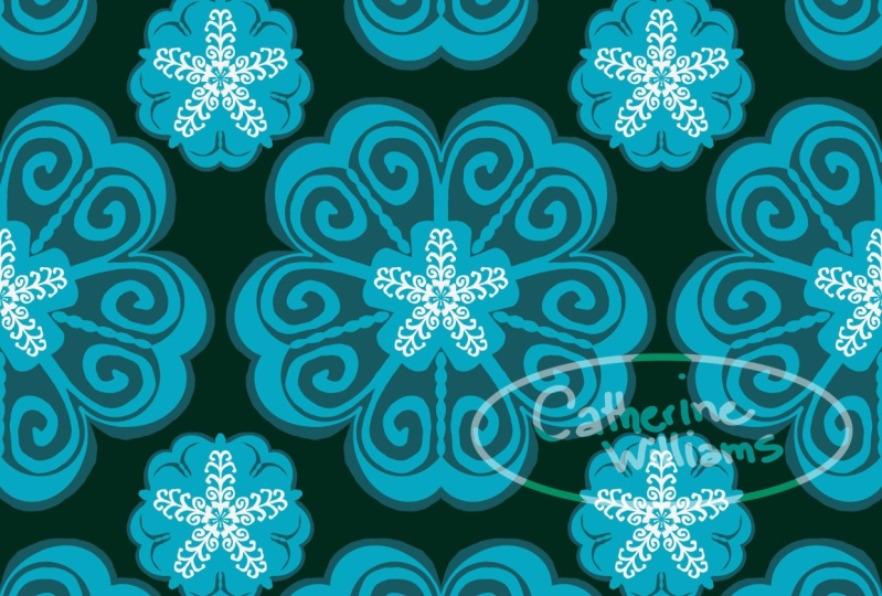 Seamless Mandela pattern in Fresco