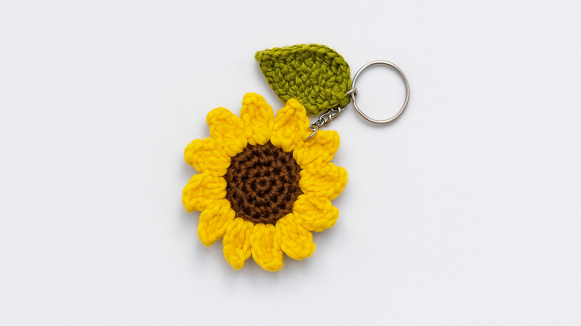 Crochet Sunflower Keychain - student project