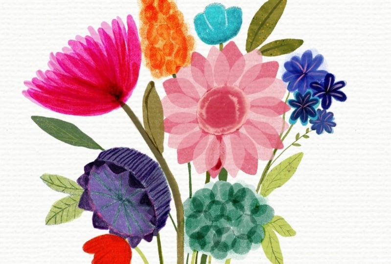 A few flowers