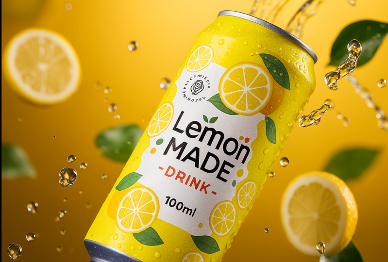 Lemon Made Soda Mockup