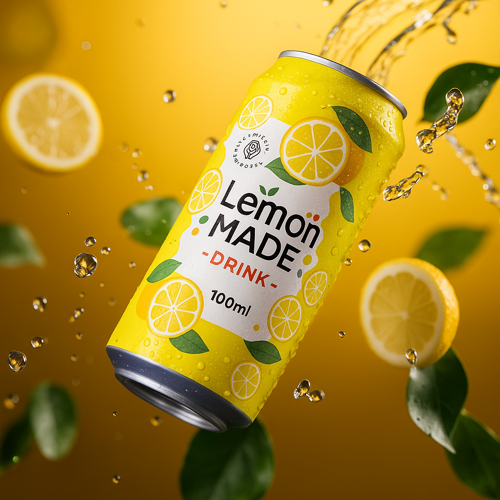 Lemon Made Soda Mockup