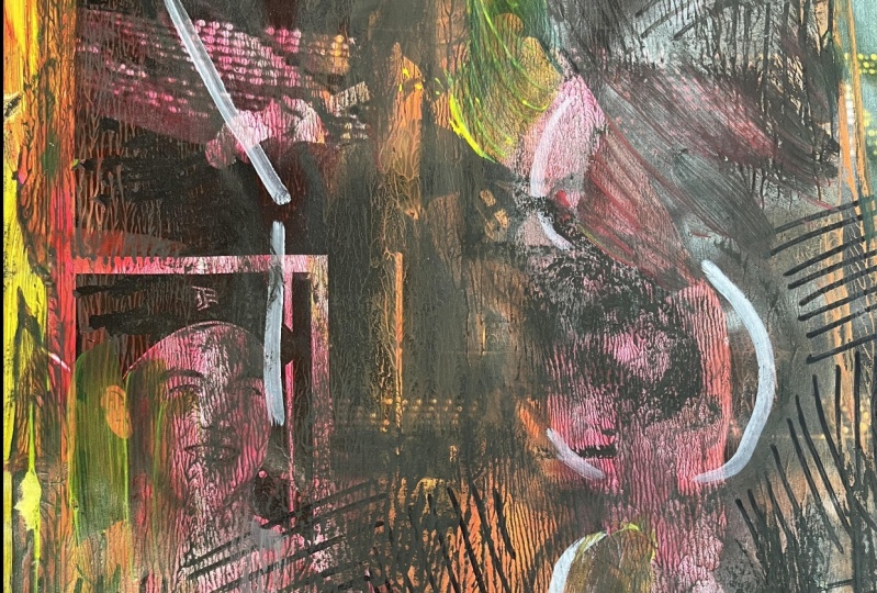 Mixed Media Stencil Fun ala Jasper Johns