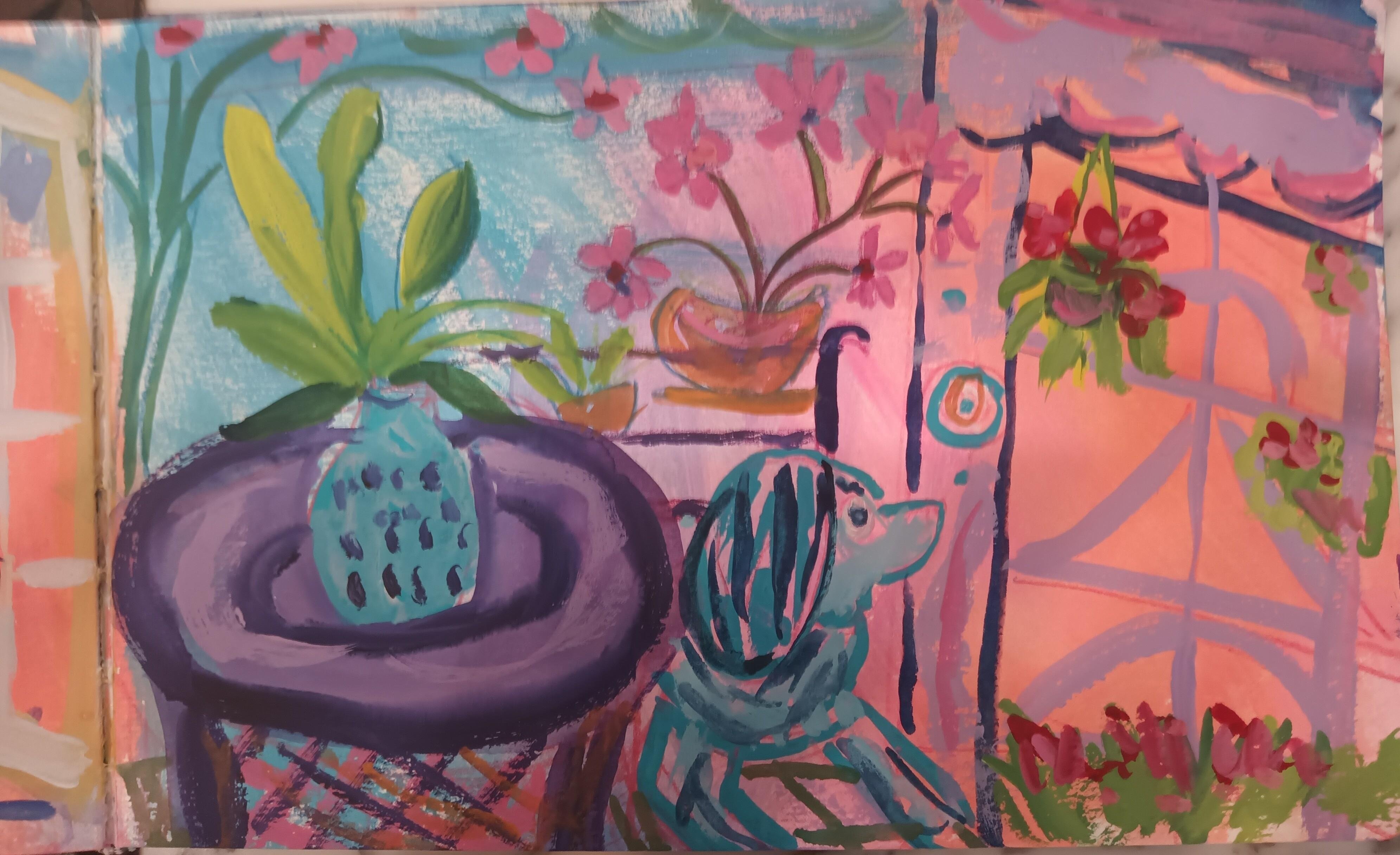 Learn how to sketch with a brush - student project