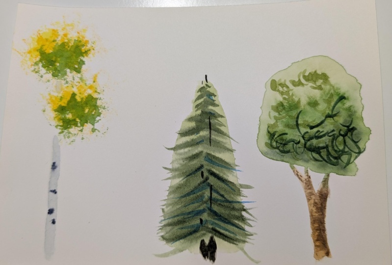 Tree Painting with Watercolor Project