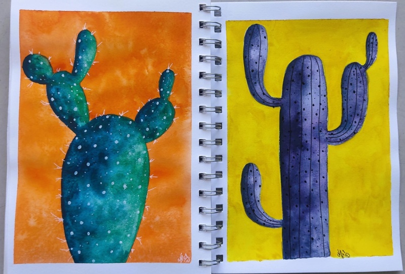 Fun & Easy Watercolor Cacti