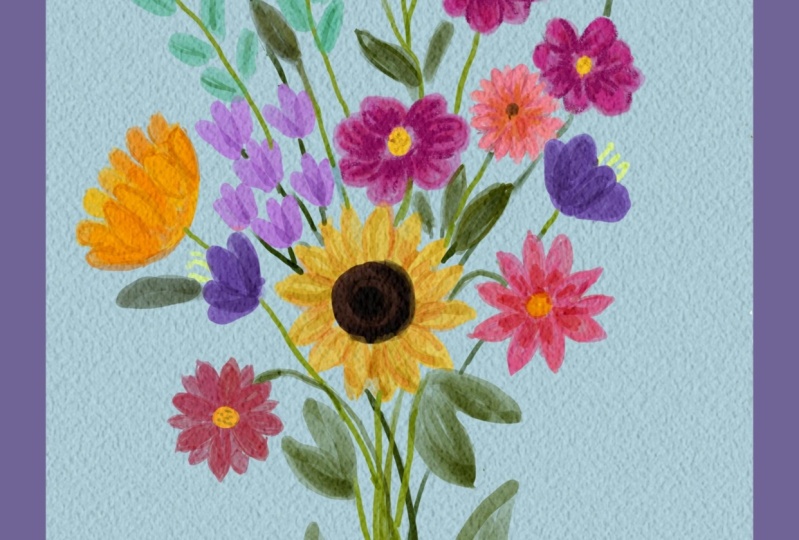 Watercolor Florals in Procreate