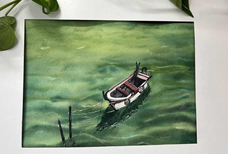 Moody Boat Painting