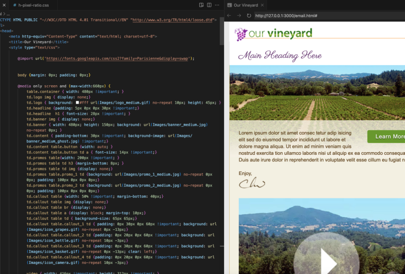 Responsive Email Class Project