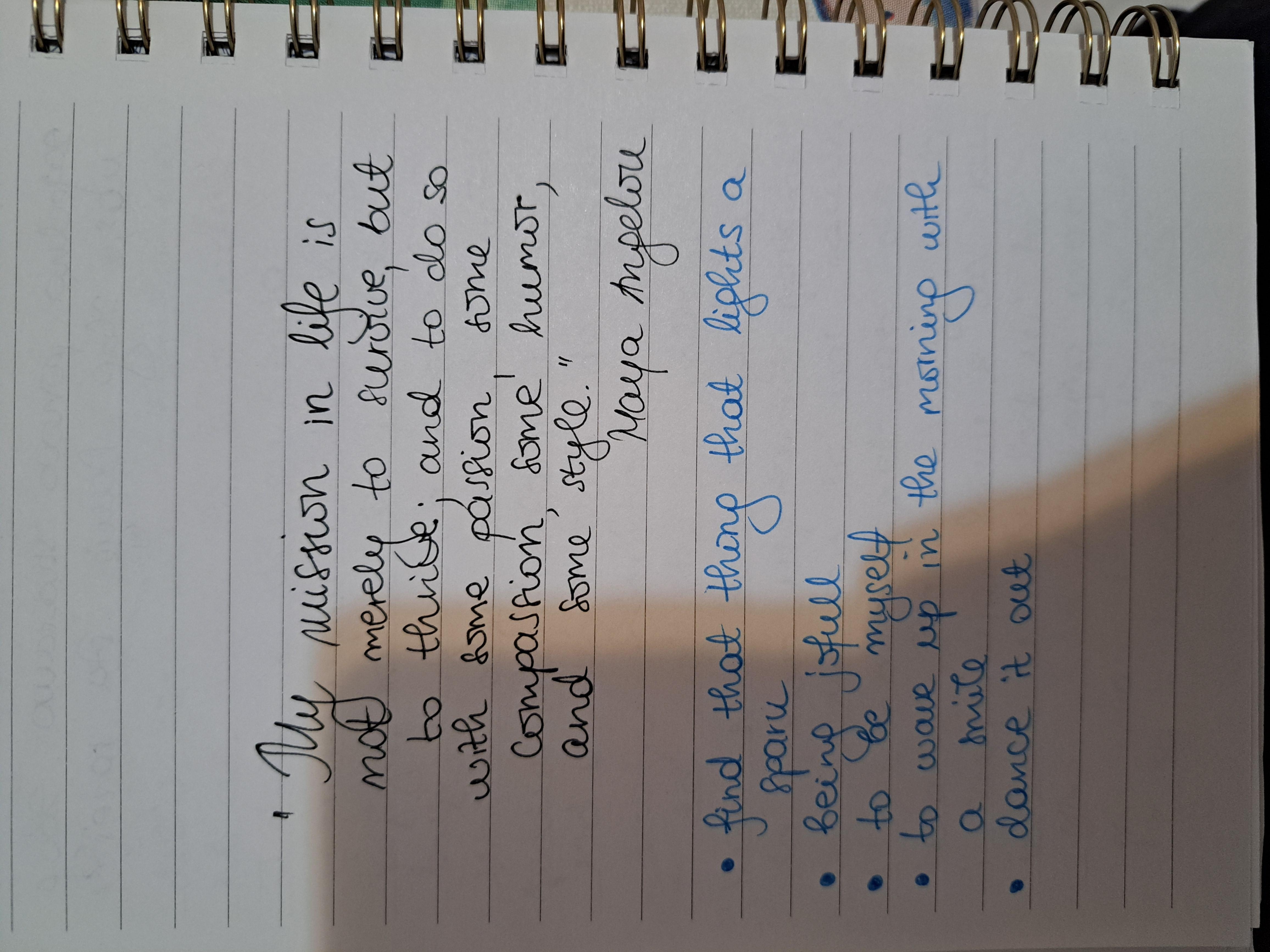 Write from the quote - student project