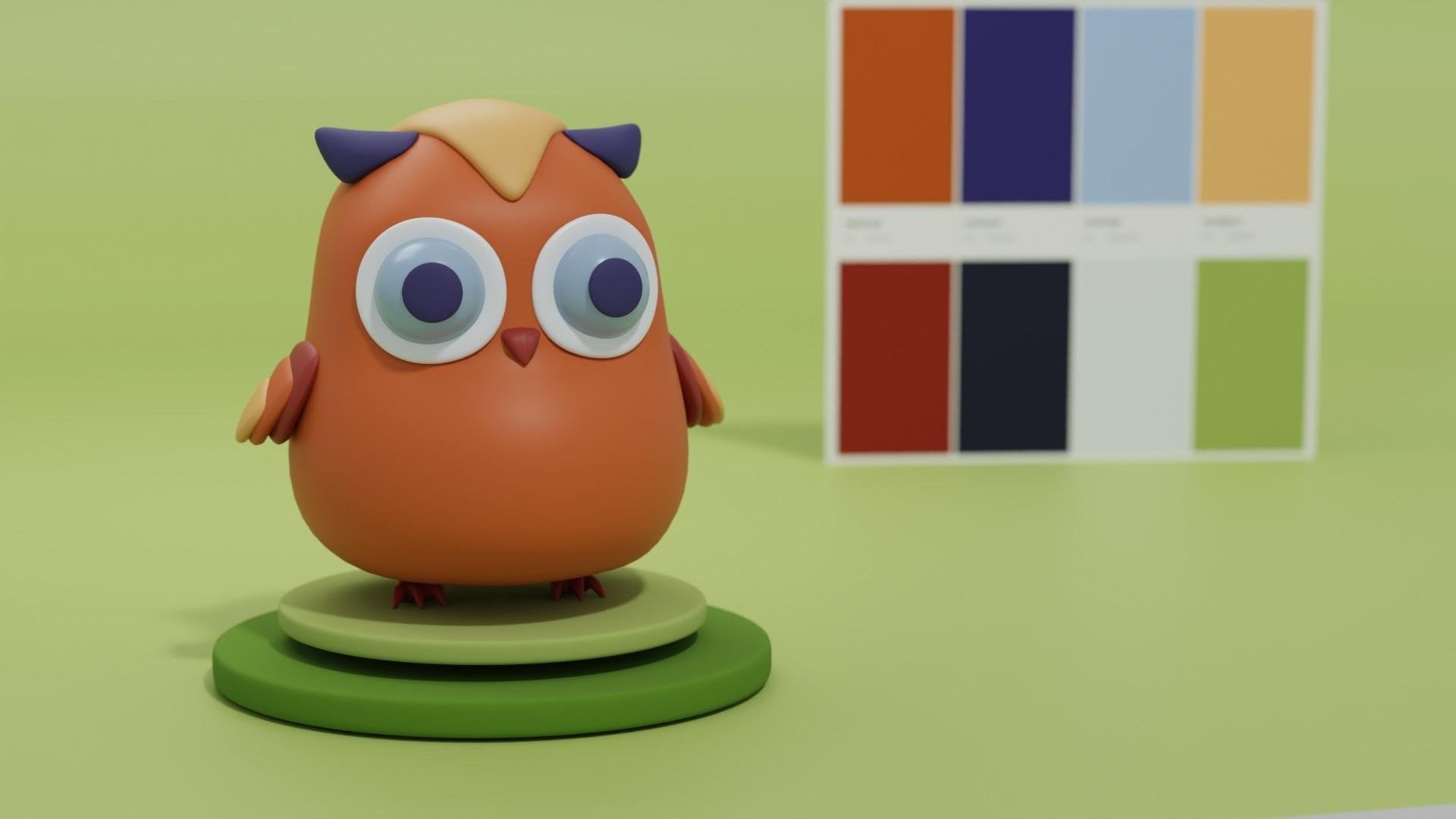 Owl in color - student project