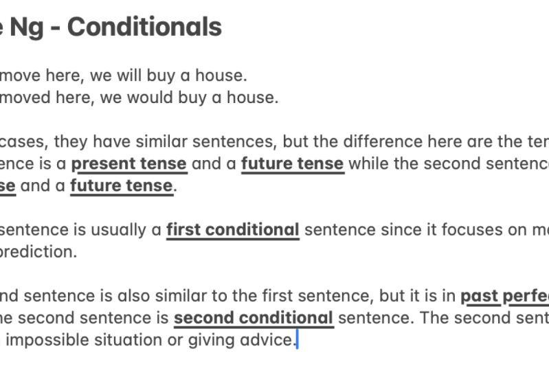 Conditional Sentences