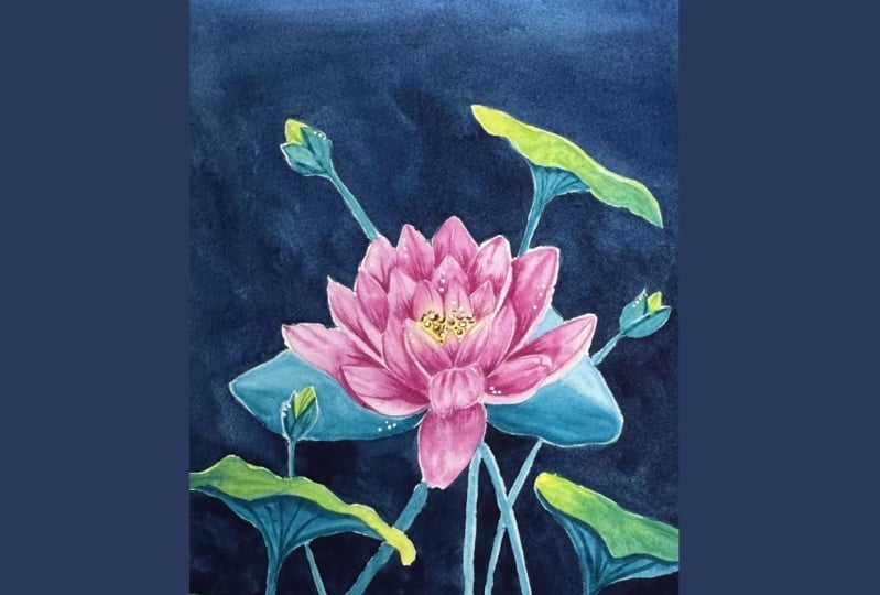 Watercolor Lotus