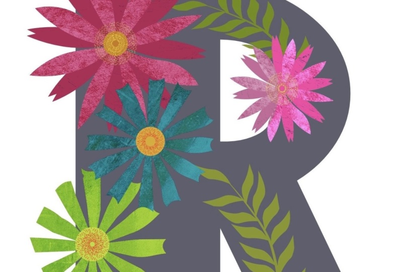 Textured Floral Typography
