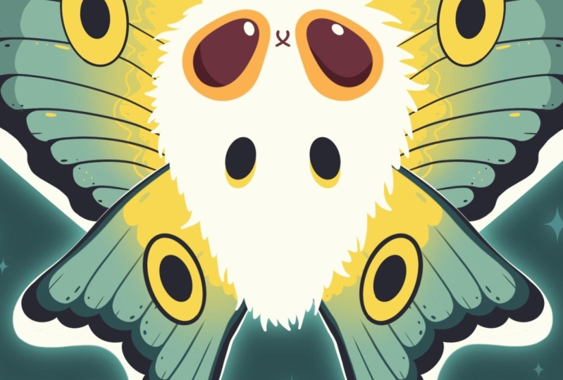 Glowing Kawaii Moth