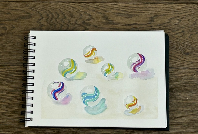 Watercolor Glass Marbles